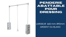 Barre de penderie escamotable,  tringle rabattable pour dressing 10kg