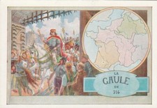 Ancien chromo détacheur JALAPA  la gaule entrée de Charles Martel a PARIS (714)