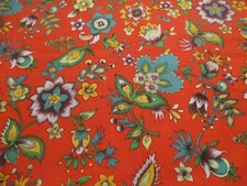Vibrant Vintage French Door Curtain Portiere Red Ground