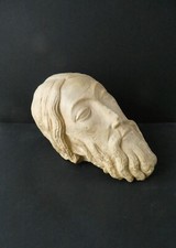 sculpture, tête de Saint ou