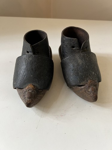 Ancienne paire sabot breton - ancienne, de