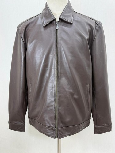 Veste cuir mouton marron - cuir, de