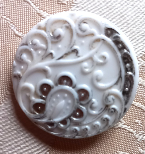 Grand bouton verre xix - ,