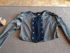 veste courte en jersey doré et noir epaulettes style militaire 42 XL