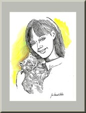 JEUNE FILLE ET SON CHAT