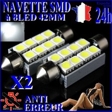 2 AMPOULE NAVETTE A 8 LED SMD