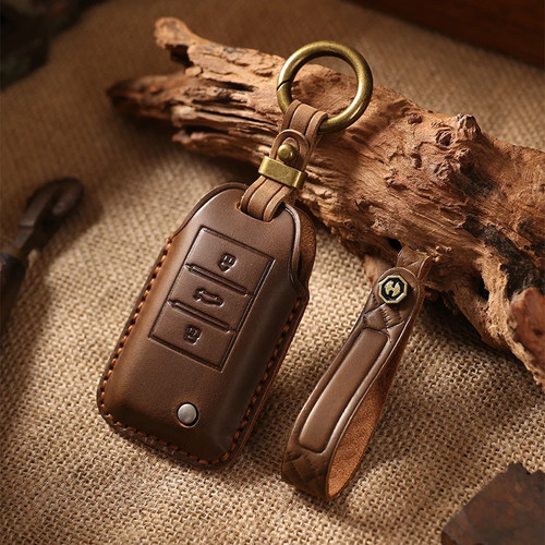 Leather car key - case, cover