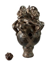 Lampe à Huile Tikar en Argile du Cameroun - Art Africain #17384