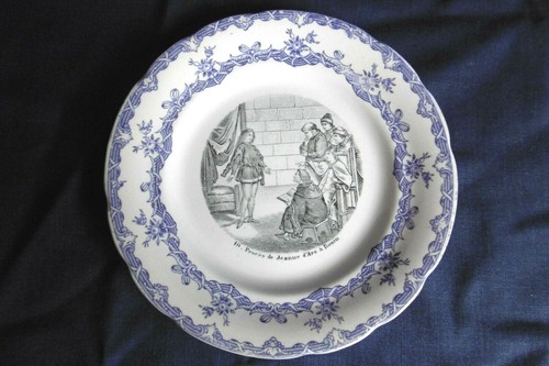 Ancienne assiette parlante sur - assiette,