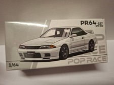 Pop Race 1/64 Nissan Skyline GT-R R32  Crystal White (CP02)
