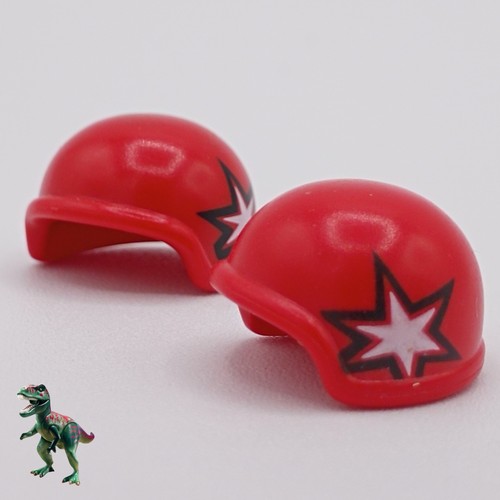 Playmobil casque rouge - x2,