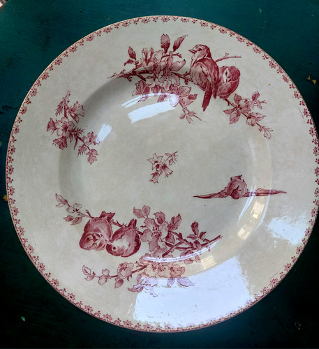 Plat ancien faïenceries