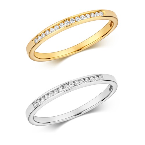Bague femme blanc jaune 9 - bague,
