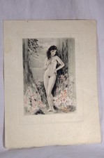 Gravure aquarellée, Jeune