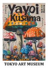 Yayoi Kusama - Divers Champignons - affiche poster