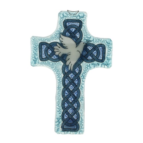 Croix verre bleue avec - en, une