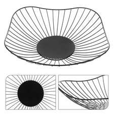  1 pc Creative Ménage Fer Art Fruit Conteneur Titulaire Snack Bol Plaque pour La