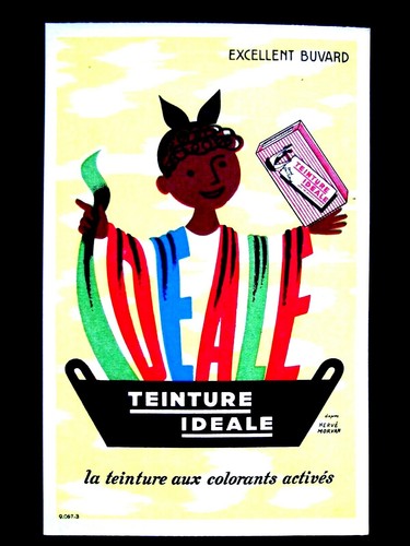 Ancien buvard teinture - teinture, idéale