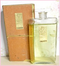 Pur Art Déco flacon de parfum Ancien Callisté 14cm bouchon gravé  "C" à l'or.