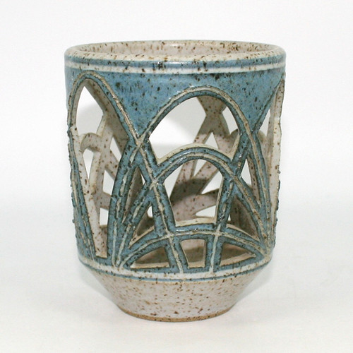 Pottery luminaire candle - luminaire,