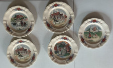 lot  5 assiettes motif