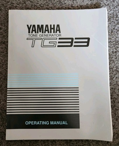 Yamaha tg33 operating - yamaha,