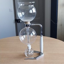 Vintage Cafetière à Dépression HELLEM en verre Pyrex 8 Tasses Complète BE