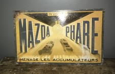 tole publicitaire Mazda lampe automobilia huile