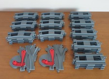 LEGO Duplo train lot de rails droits x15 courbes x18 aiguillages x2