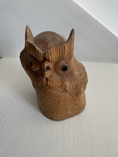Statuette chouette racine - statuette,