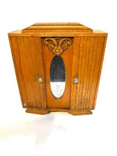 Prototype d'armoire miniature à 2 portes + Miroir Art déco 1920 ou Maison poupée