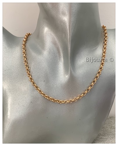 Chaîne maille jaseron 45cm - chaîne, en