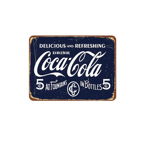 Plaque métal vintage coca - mÉtal,