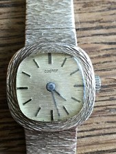 Montre et bracelet en argent, Codhor,  poinçons crabe, à réparer. Joli modèle.
