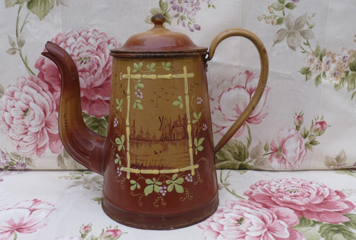 Ancienne cafetiere emaillee - ancienne,