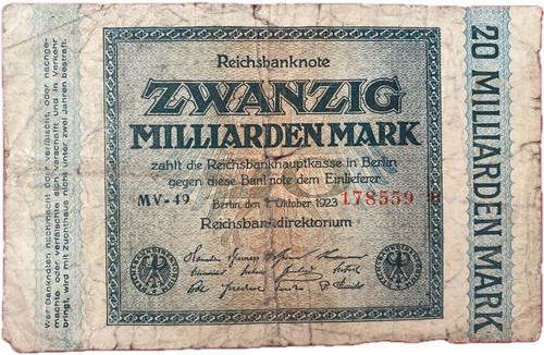 18844 billet allemagne 20 - -,