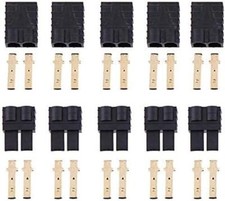 5 paires de connecteurs TRX Traxxas pour batteries LiPo/NiMh ESC Brushless noir