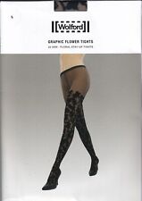 Collant WOLFORD GRAPHIC FLOWER Fairly Light/Black. Taille S. Floral tights.