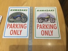 kawasaki triple Z1 z1a h2 kh h1 2x plastique pas de panneaux de stationnement pour garage homme grotte