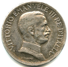 Italie 1 lire argent Victor