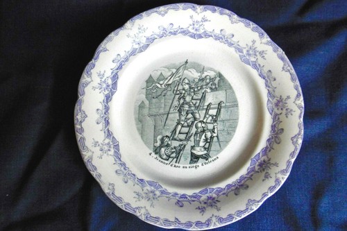 Ancienne assiette parlante - parlante, sur