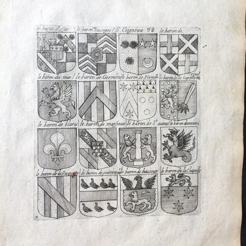 Gravure xviiè héraldique par - héraldique,
