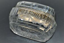 POT BOITE CRISTAL BACCARAT Gravé Fleurs COUVERCLE ARGENT poinçon MINERVE 122,90g