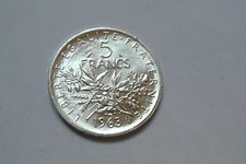 5 FRANCS SEMEUSE ARGENT 1963 SPL  ètat peu commun et petit prix 