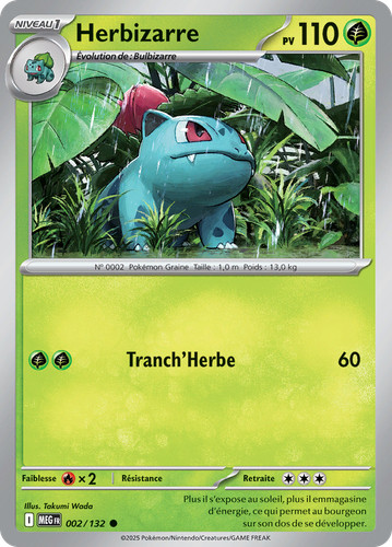 Carte pokémon herbizarre - carte,