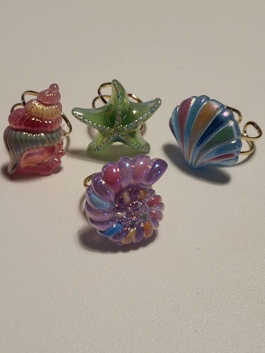 Lot bagues acrylique - de,