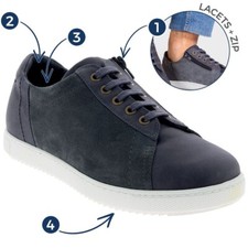 Basket orthopédique homme confort Podowell Yvan gris  taille 42 neuf