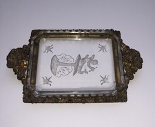 Cendrier Cristal Bronze Ancien