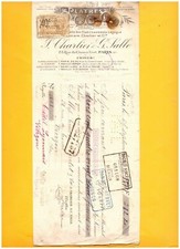 PARIS (XI°) USINE de PLATRES "Ets LAGOGUE / J. CHARLIER & G. SALLE" Traite 1925