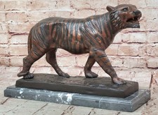 Statue bronze tigre signée - en,